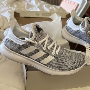 Adidas Women's Black and White Sneakers